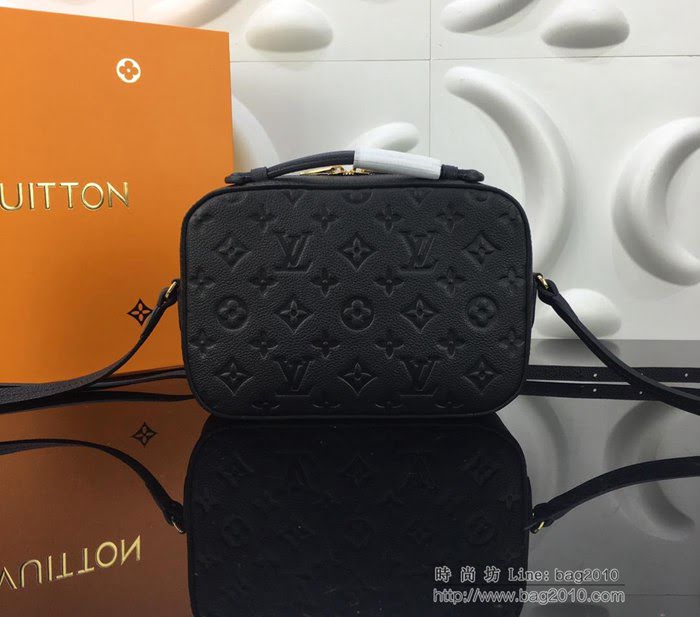 路易威登LV女包 頂級原單 Saintonge 手袋 Monogram Empreinte壓紋皮革 趣味抽穗 金色金屬件 肩背斜挎包  ydh2652